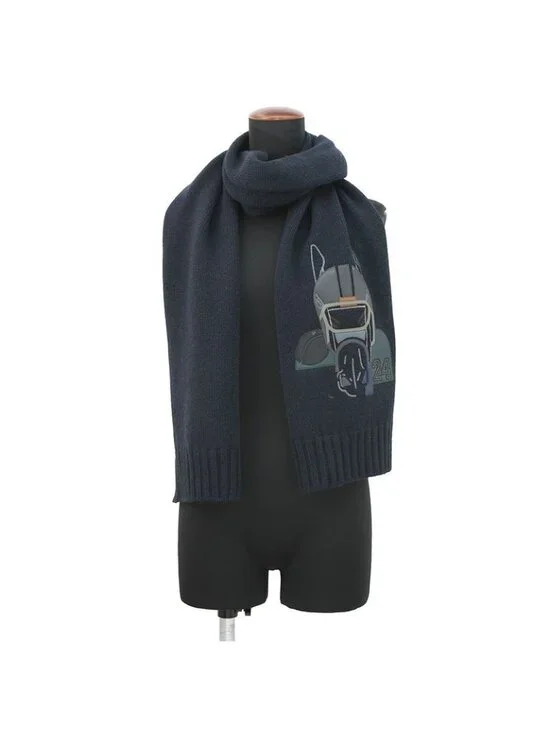 Hermes Scarf Quarter Bash Cashmere Silk Fall/winter Marine - Picture 4 of 8